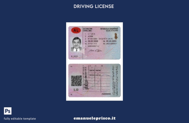 verified style modello verificato stile Albania DL (presente). template